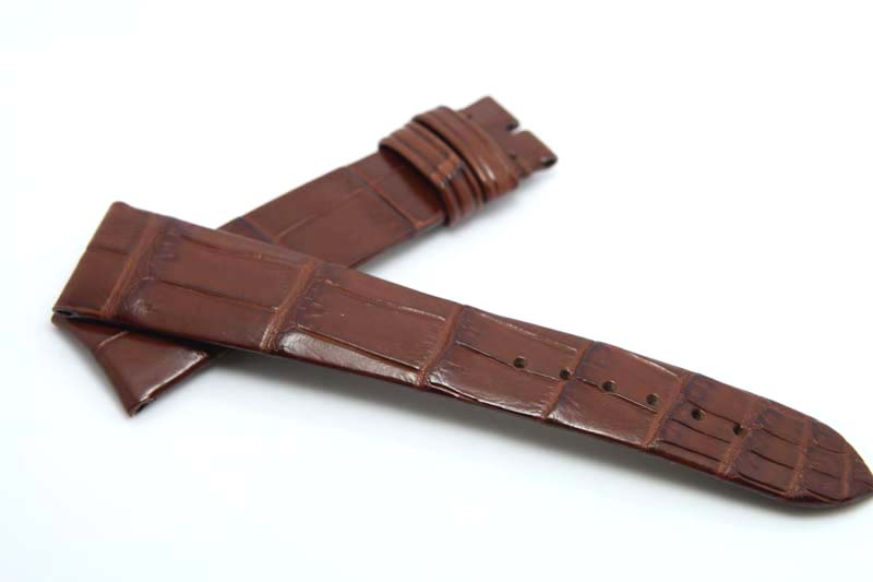 Louisiana Crocodile - Brown alligator leather bracelet - Click Image to Close